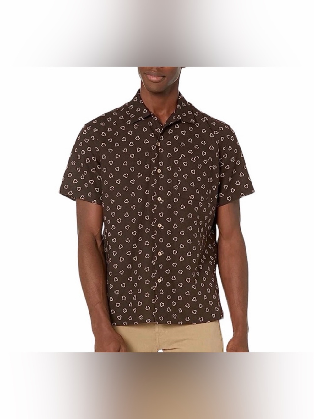 Taylor Stitch Short Sleeve Hawthorne in Espresso Geo